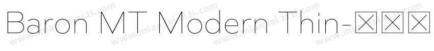 Baron MT Modern Thin字体转换